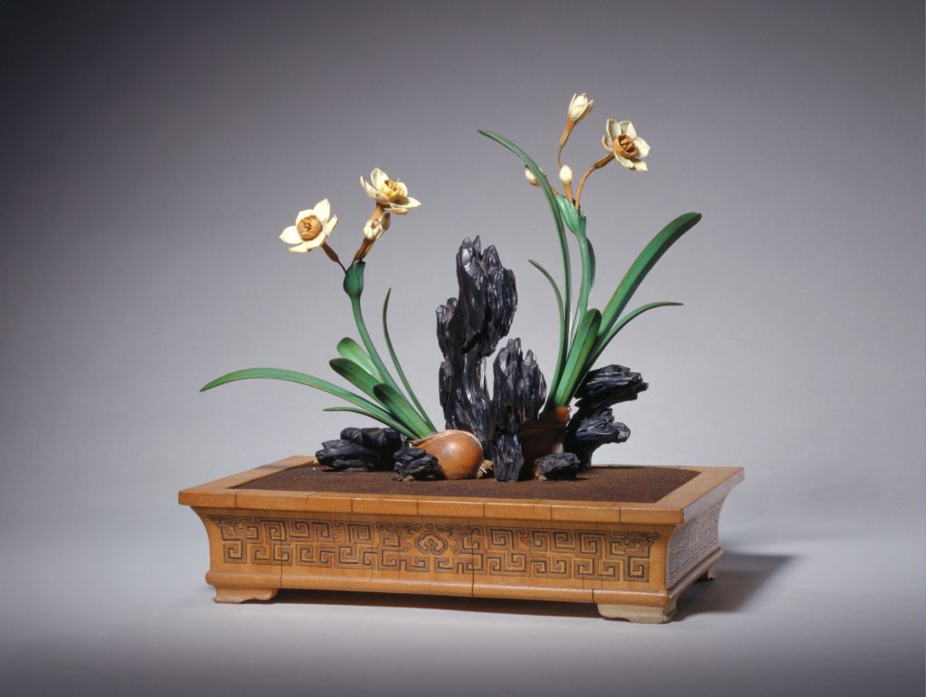 图片[1]-Stained Tooth Narcissus Lake Stone Bonsai-China Archive